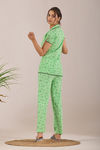 Sweet Moon Knit Cotton Pyjama Set - Pastel Green — thumbnail 2